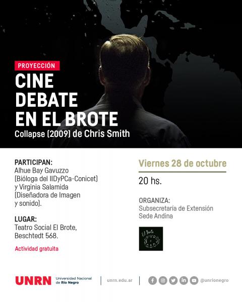📽️ Cine debate en El Brote. Collapse de Chris Smith