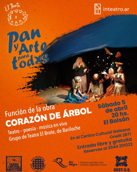 Funci&oacute;n de la obra  Coraz&oacute;n de &aacute;rbol, de el Grupo de Teatro de El Brote