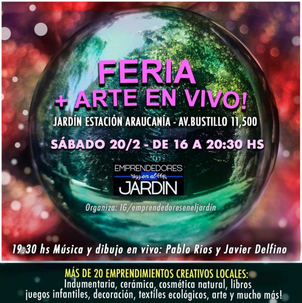 FERIA Y Arte en Vivo! en el jard&iacute;n de Araucania 🌲