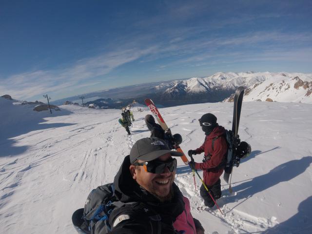 Llegando a la Laguna con el team