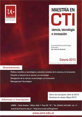 Se extiende el plazo de inscripci&oacute;n a la Maestr&iacute;a en Ciencia, Tecnolog&iacute;a e Innovaci&oacute;n de la UNRN