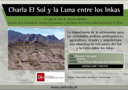 Charla sobre astronom&iacute;a incaica